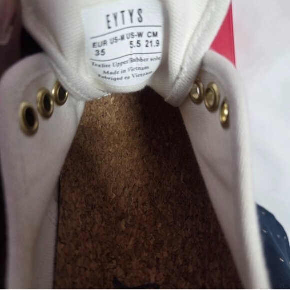 Eytys White and Purple Sneakers with Distinctive Pull Tabs - Picture 8 of 10